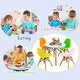 preview thumbnail 4 of 8, Gymax 5 PC Kids Colorful Round Table Chair Set w/ 4 Armless Chairs - See Details