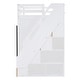 preview thumbnail 18 of 35, Contemporary Design Twin Loft Bed with Two-Tone Storage Stairs and Large Pull-Out Wardrobes, Smooth Sliding Mechanism, White