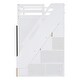 preview thumbnail 18 of 35, Twin Loft Bed with 2-Tone Storage Stairs and Pull-Out Wardrobes, White
