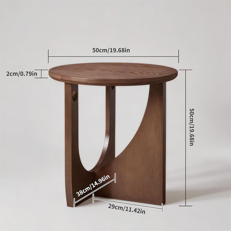 100% Solid Wood Side Table, Natural Wooden End Table,Rustic Center Table,Simple Accent Table for Living Room