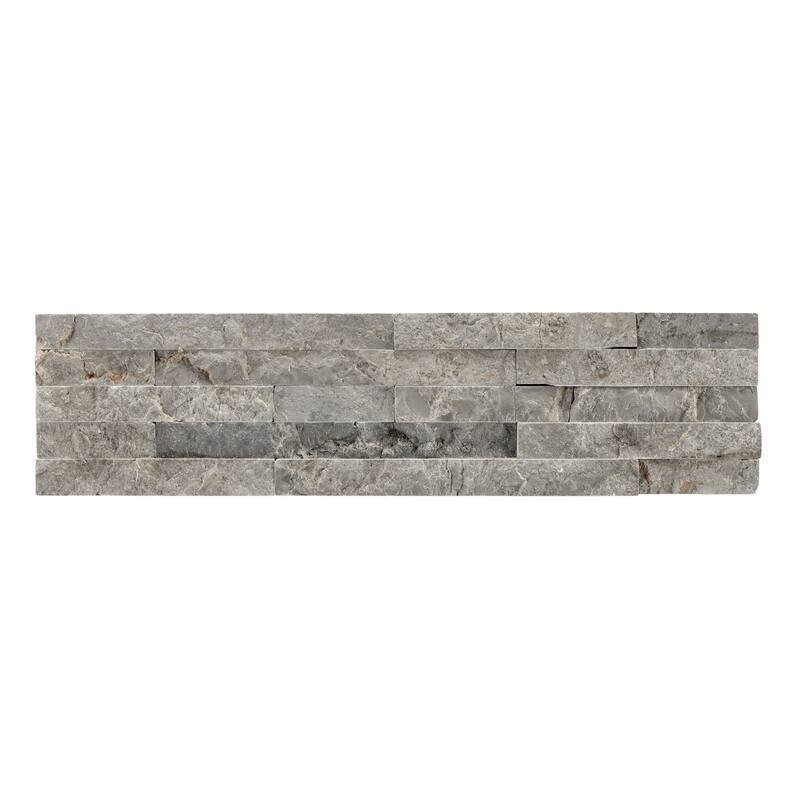 Slender Strip 3 in. x 12 in. Panel and 3 in. x 12 in. Corner Marble Wall Tile