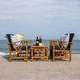preview thumbnail 25 of 117, SAFAVIEH Fontana 4-piece Acacia Solid Wood Outdoor Conversation Patio Set