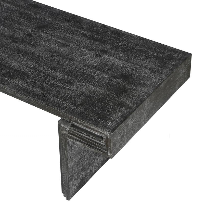 Premium Vintage Industrial Coffee Table with Double-Tier Structure for Living and Office Spaces