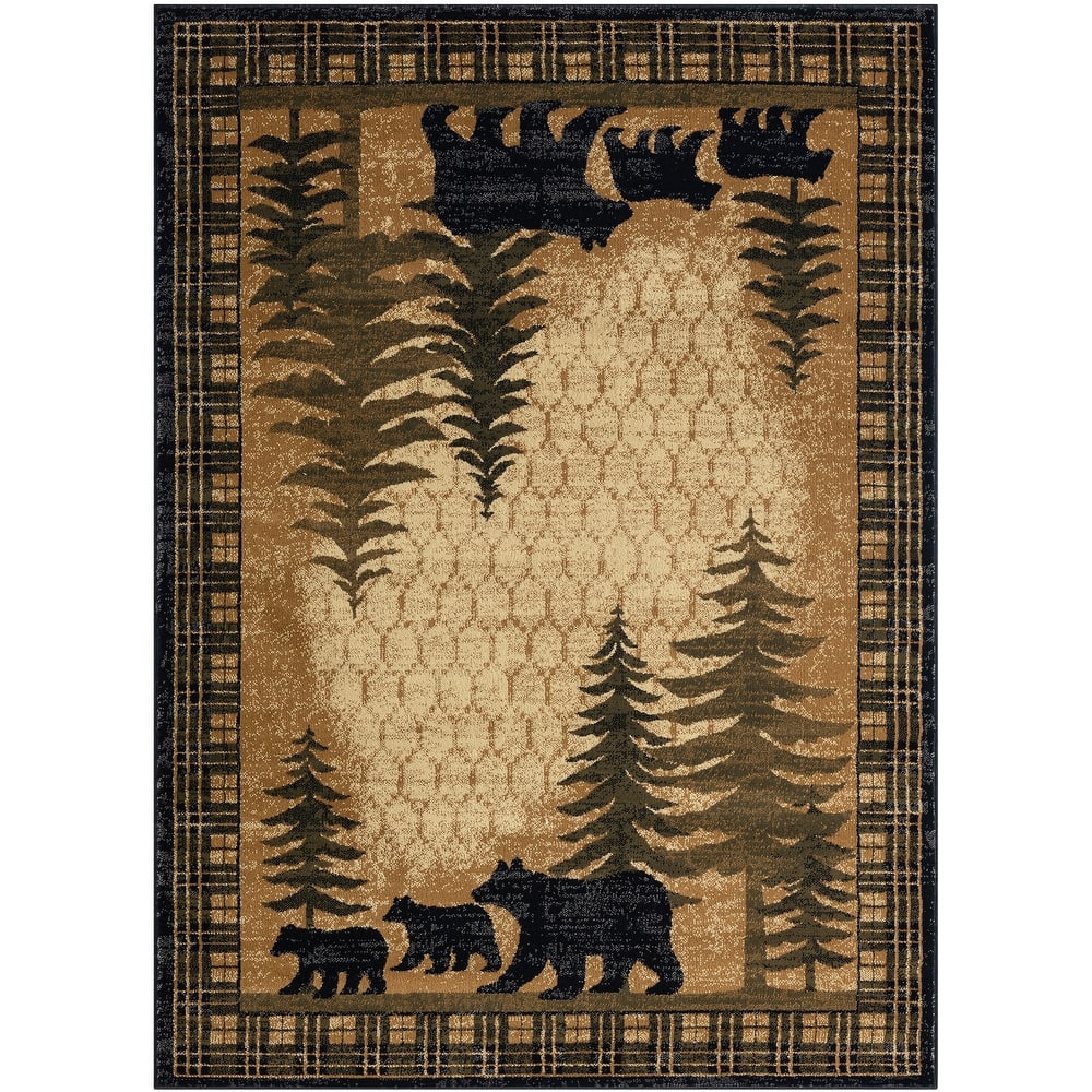 Sunset Valley Cub Country Antique Lodge Area Rug