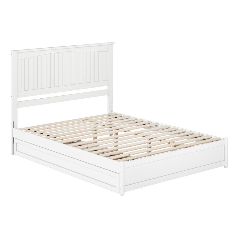 Malta Platform Bed with Panel Footboard and Twin XL Trundle