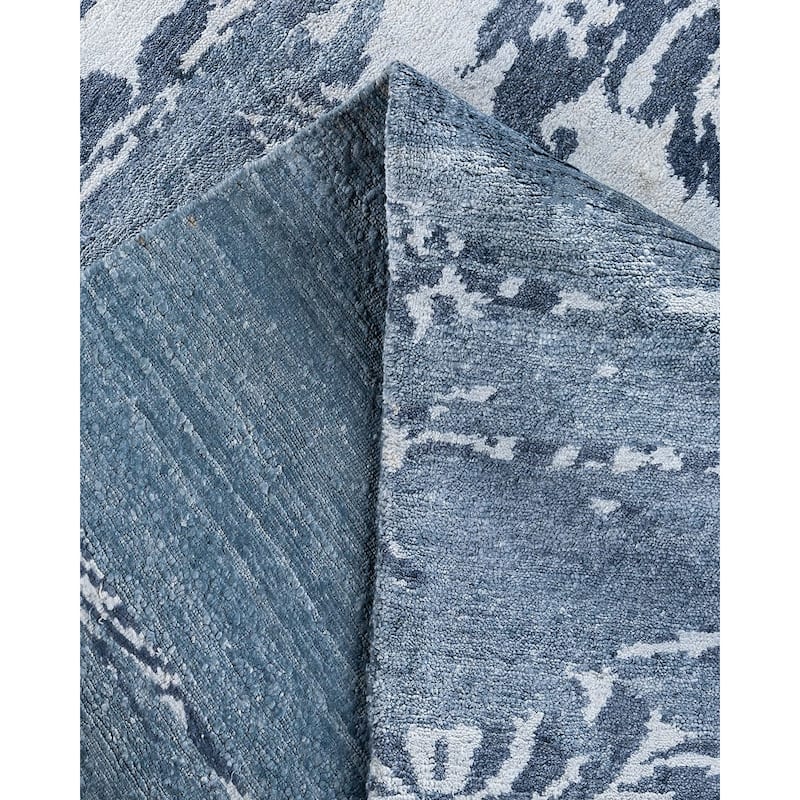 Modern One-of-a-Kind Hand-Knotted Area Rug - Gray, 9' 2" x 12' 0" - 9' 2" x 12' 0"