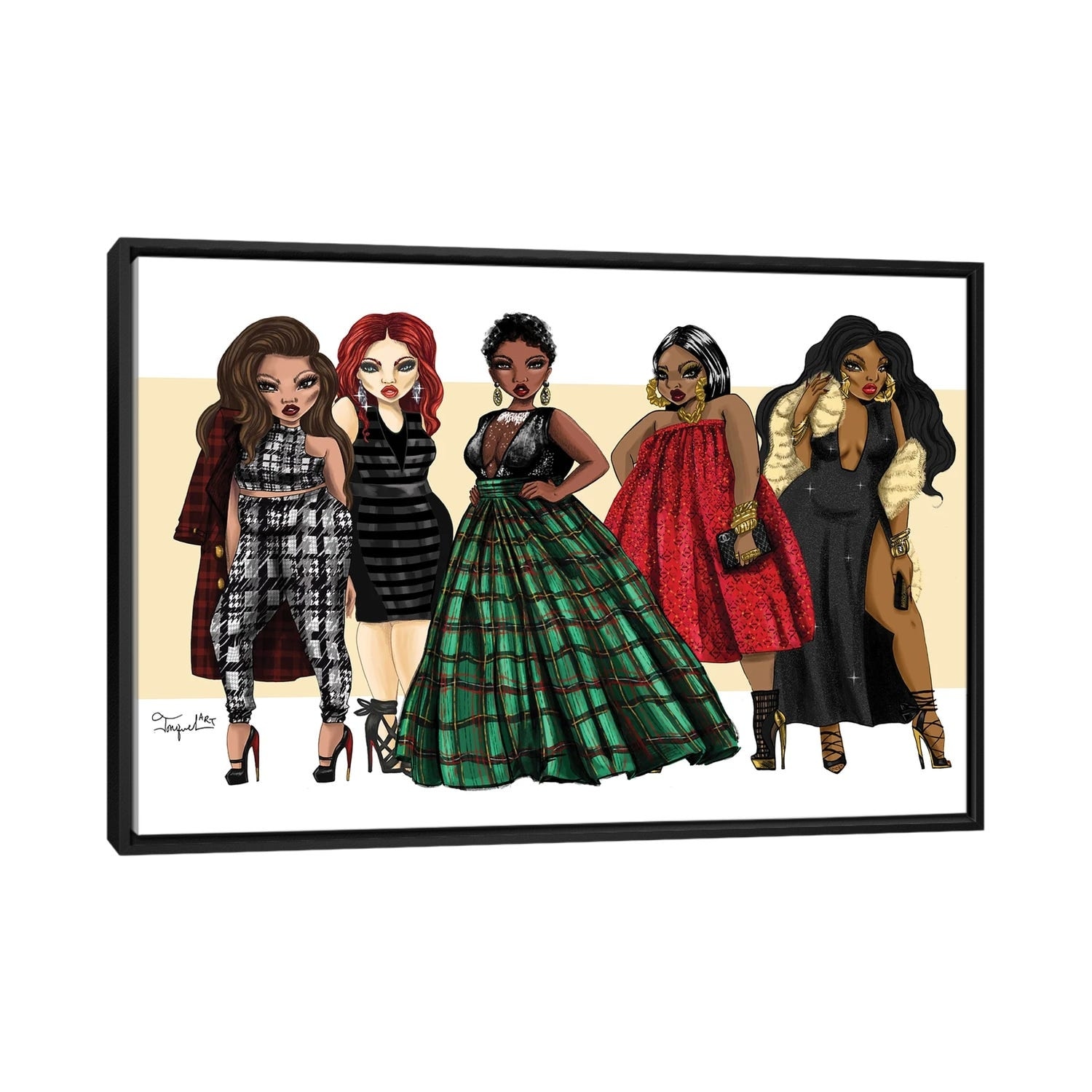 iCanvas "Holiday Fashion" by Jonquel Art Framed