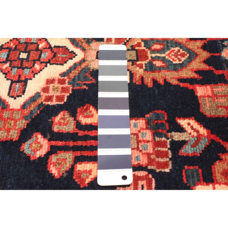 ECARPETGALLERY Hand-knotted Anadol Dark Navy Wool Rug - 2'9 x 10'1