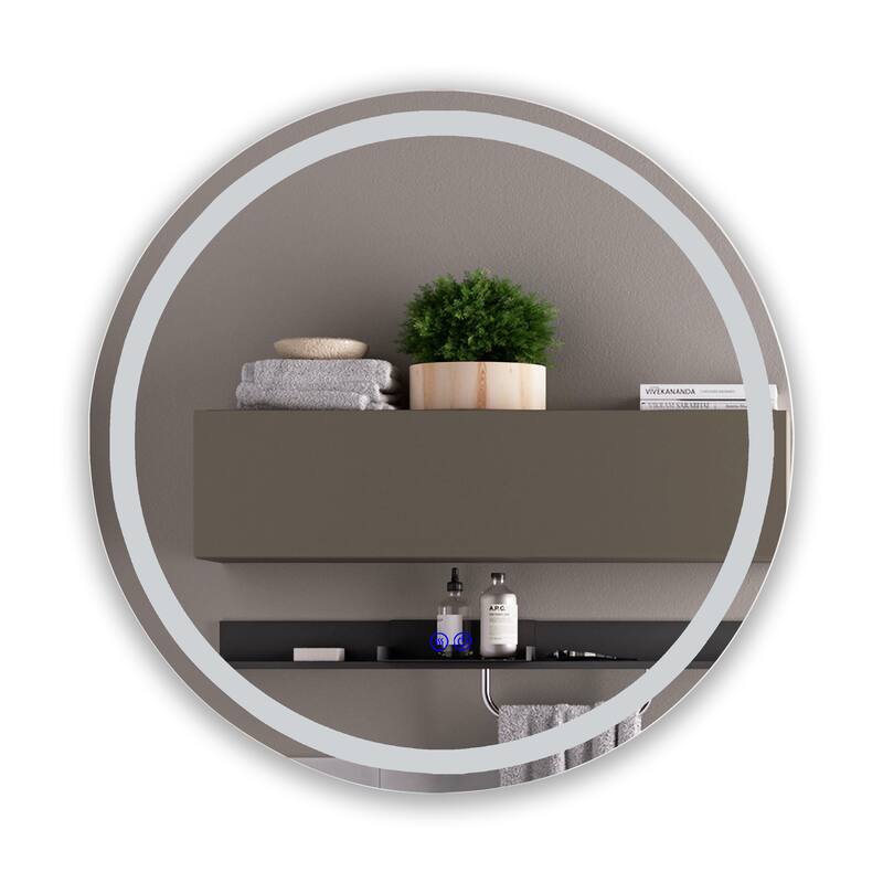Frameless Back Lit LED Mirror - Silver
