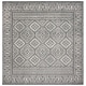 preview thumbnail 33 of 91, SAFAVIEH Tulum Yolonda Rustic Moroccan Boho Rug 3'x3'Square - Dark Grey/Ivory
