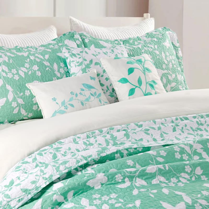 Serenta Birdsong 6-piece Quilted Bedspread Coverlet Set