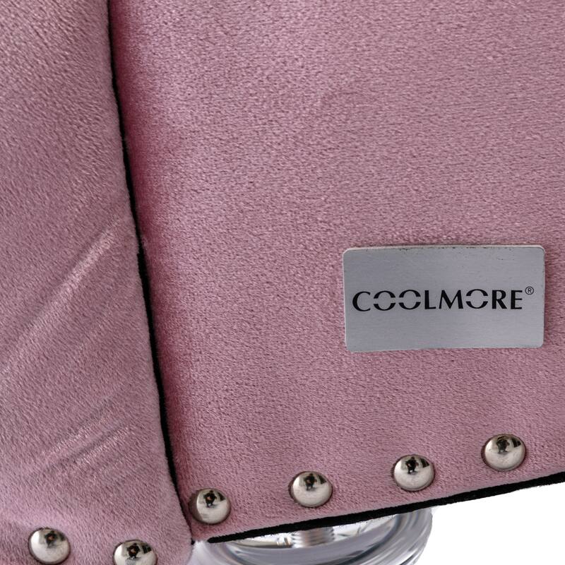 Velvet Tufted Chaise Lounge Chair Ergonomic S Shape Recliner with Pillow, Nailhead Trim and Acrylic Legs for Indoor Use