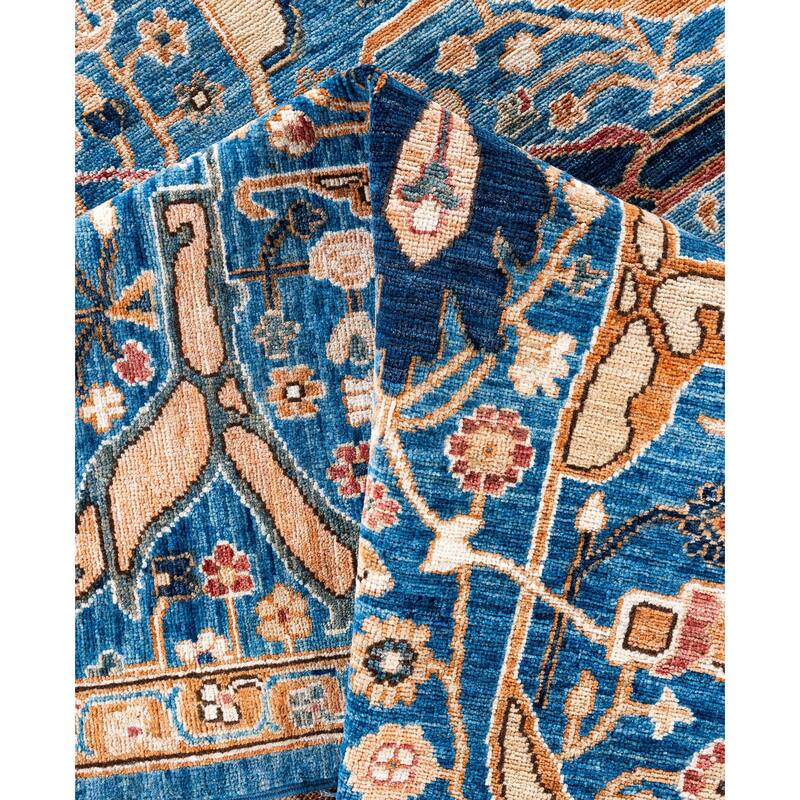 Serapi One-of-a-Kind Hand-Knotted Area Rug - Blue - 7' 9" x 9' 9"
