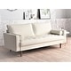 preview thumbnail 4 of 17, US Pride Lopez Faux Leather Mid-century Modern Sofa White