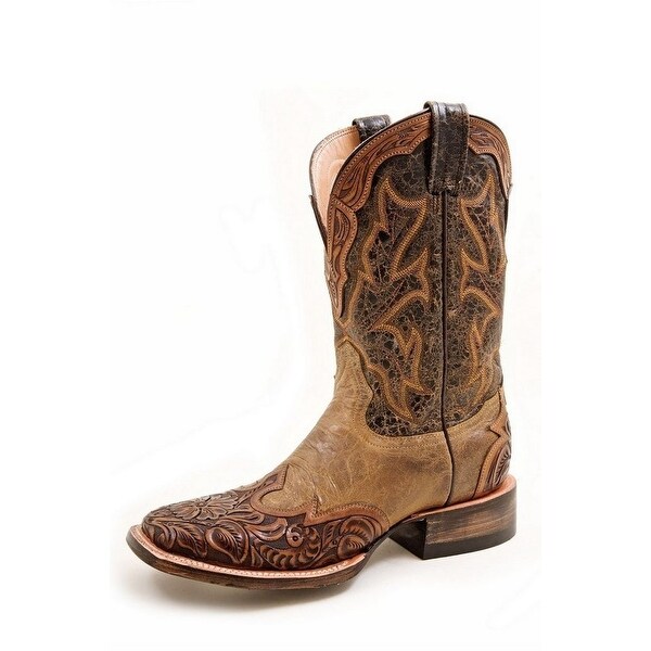 Stetson Western Boots Womens Wingtip Orange