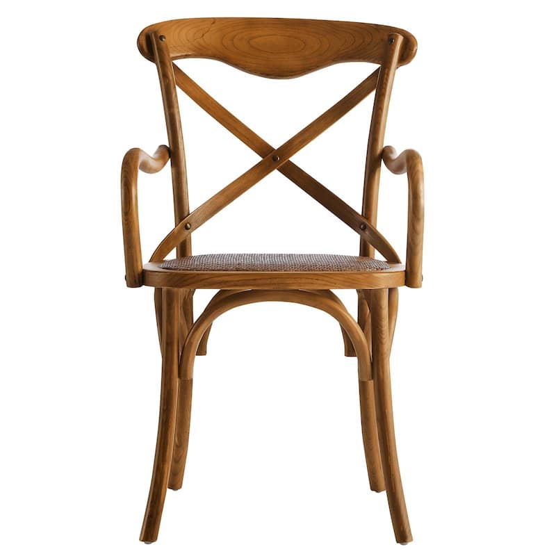 The Gray Barn Trails End Elm and Rattan Dining Chair