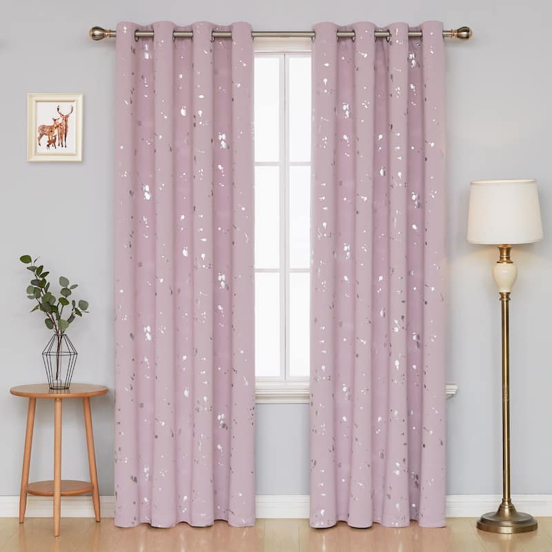 Deconovo Silver Spot 52 Width Curtain Panel Pair (2 Panel)
