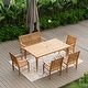 preview thumbnail 2 of 10, Cambridge Casual Livingston 6-piece Teak Outdoor Dining Set