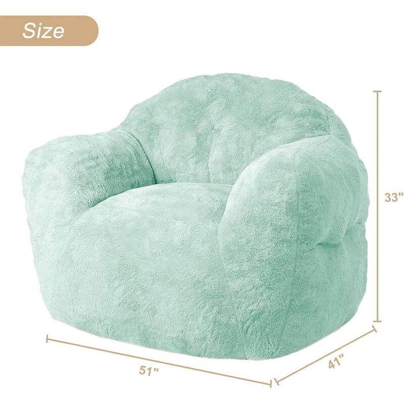Beanbag Sofa Chair with Armrests for Living Room