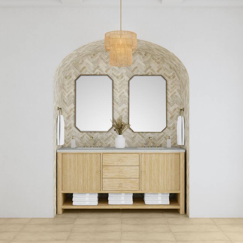 James Martin Vanities Marigot Single 72" Double Vanity, Sunwashed Oak
