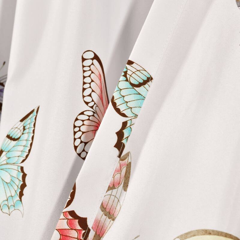 Lush Decor Flutter Butterfly Window Curtain Panel Pair