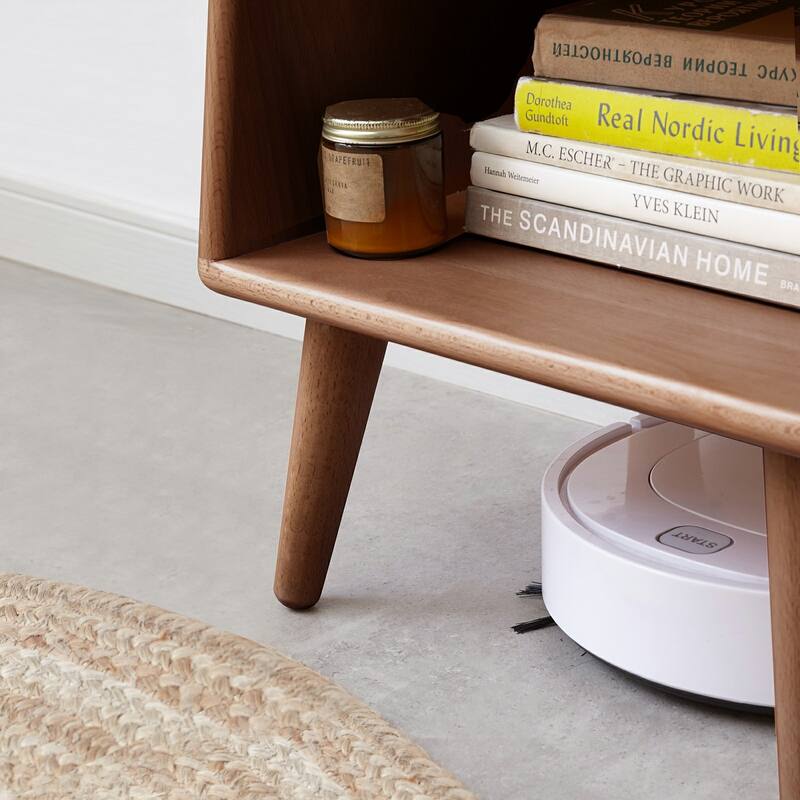 Christopher Knight Home - Elska Solid Beech Nightstand with Open Storage and Rounded Edges