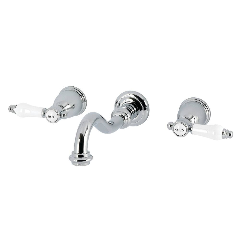 Kingston Brass Bel-Air Double-Handle Wall Mount Bathroom Faucet