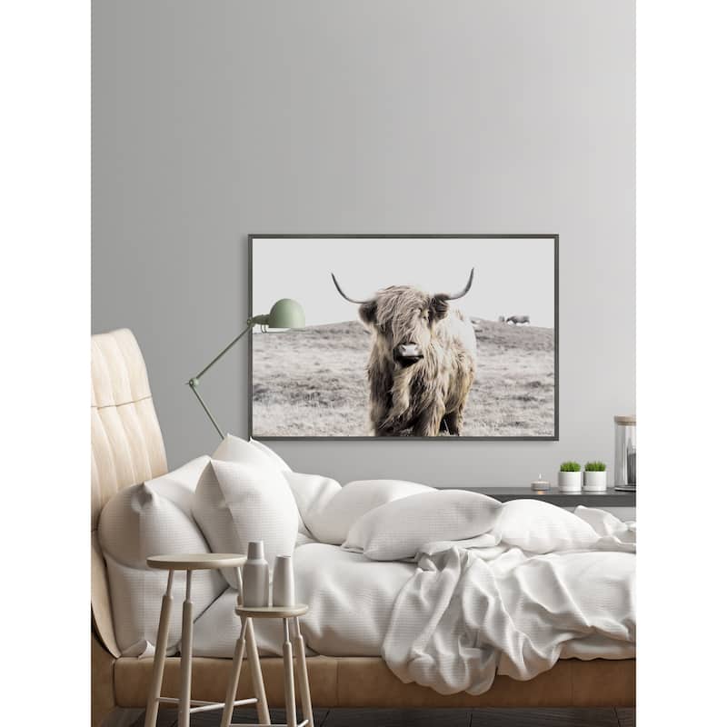 Middle of Nowhere Floater Framed Print on Canvas