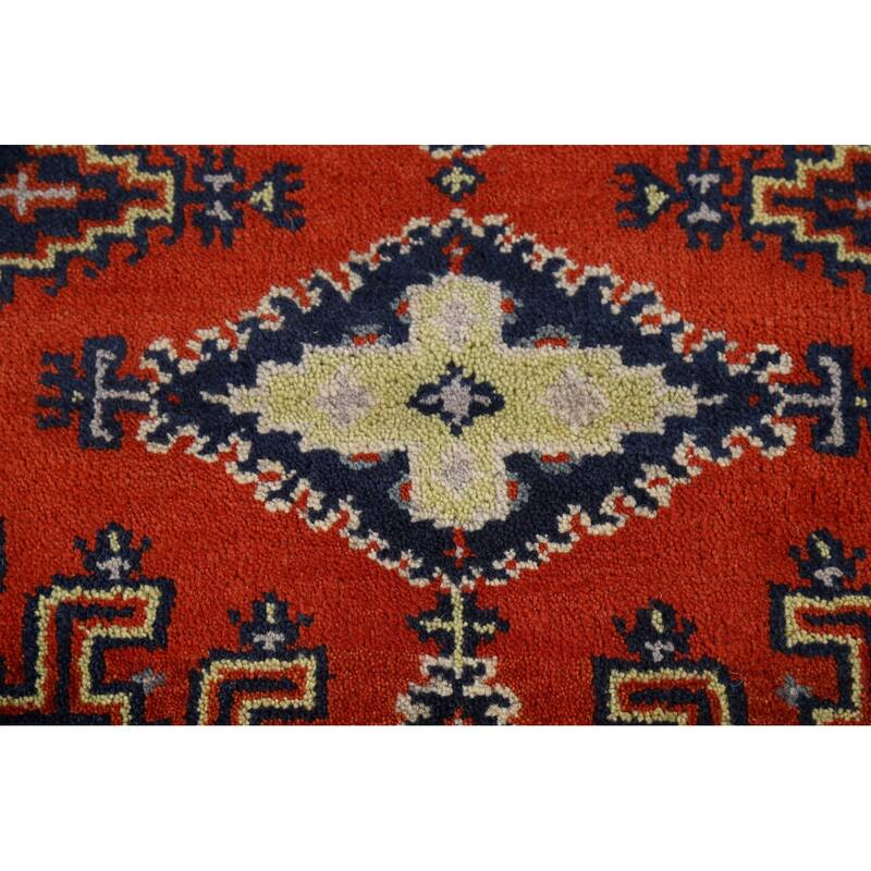 Orange Viss Indian Accent Rug Handmade Wool Carpet - 3'0"x 5'0"