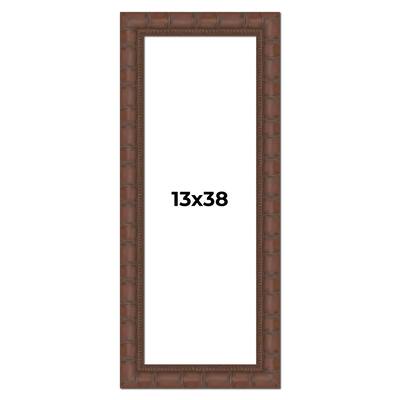 13x38 Frame Pewter Solid Wood Picture Frame Width 1.625 Inches | Interior Frame Depth 0.6875 Inches