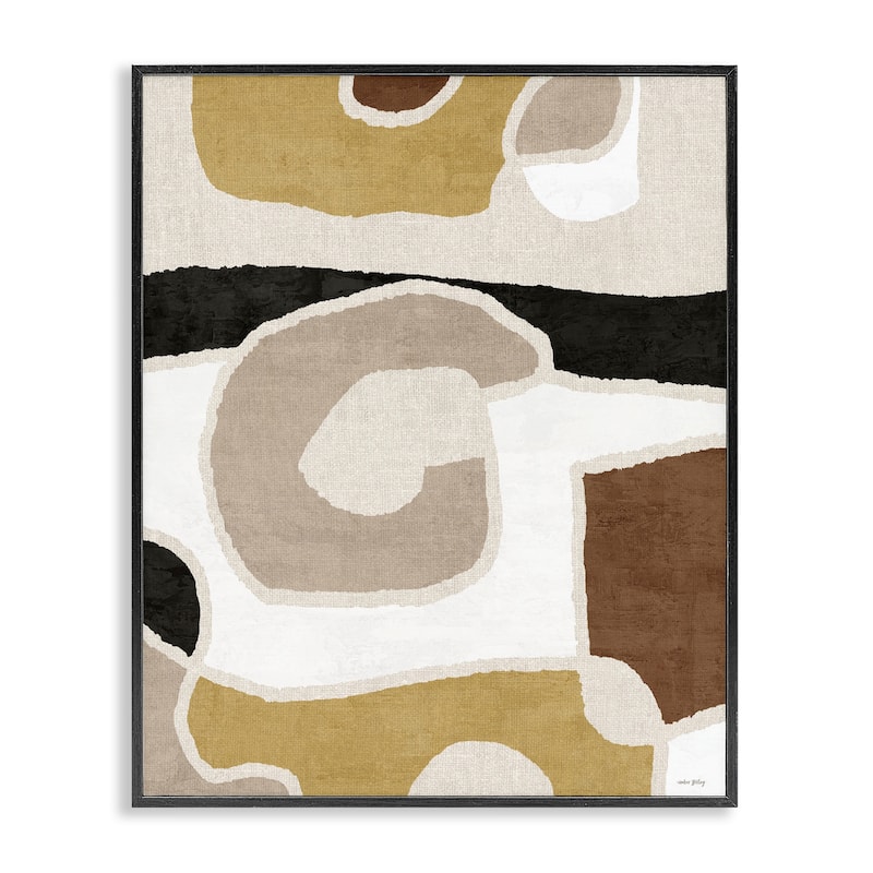 Stupell Earthy Boho Geometrics Framed Giclee Art Design By Amber Sterling - 24 x 30 - Black