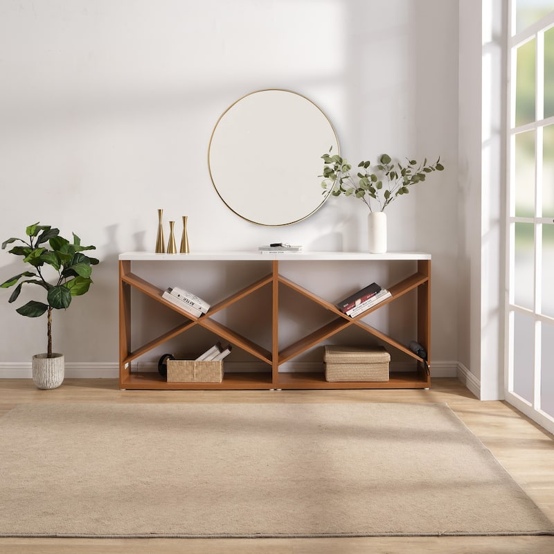 70.87 inch Farmhouse Console Table
