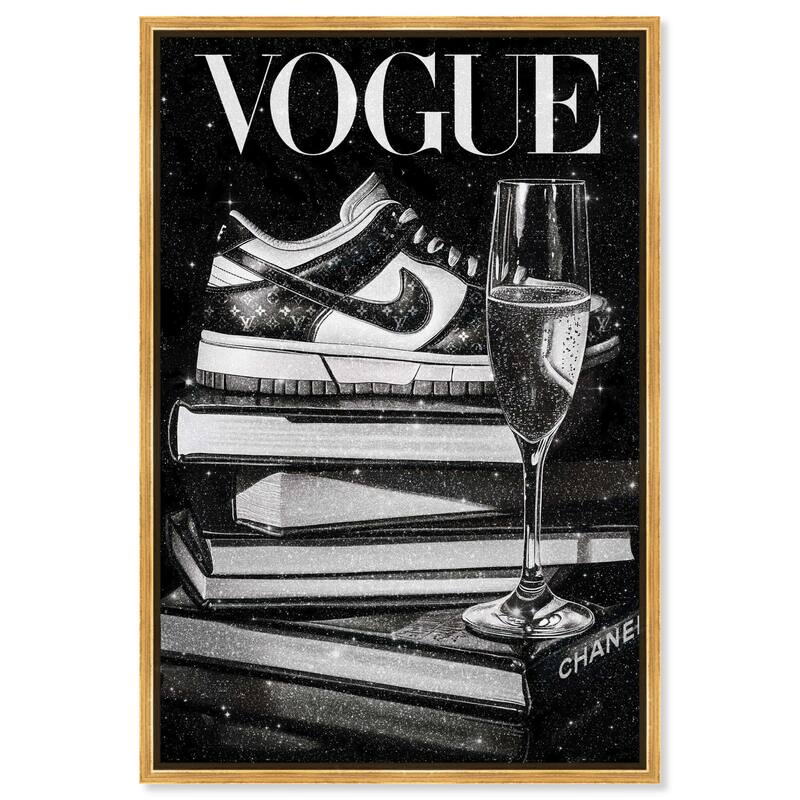 Sneaker Glitz and Glam Cover Canvas by Art Remedy - Gold - 20" x 30"
