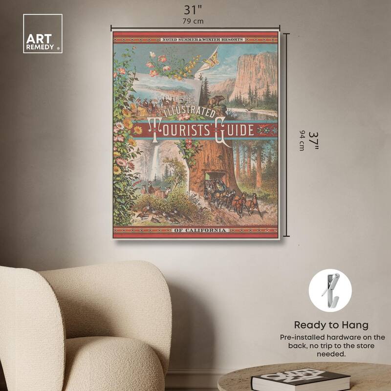 Tourists' Guide to California Canvas by Art Remedy
