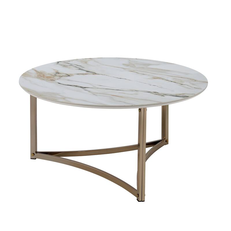 Sintered Stone Top Round Coffee Table