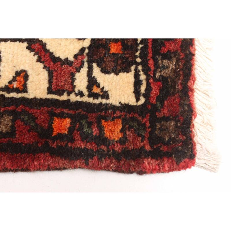 ECARPETGALLERY Hand-knotted Andelz Dark Red Wool Rug - 3'8 x 5'3