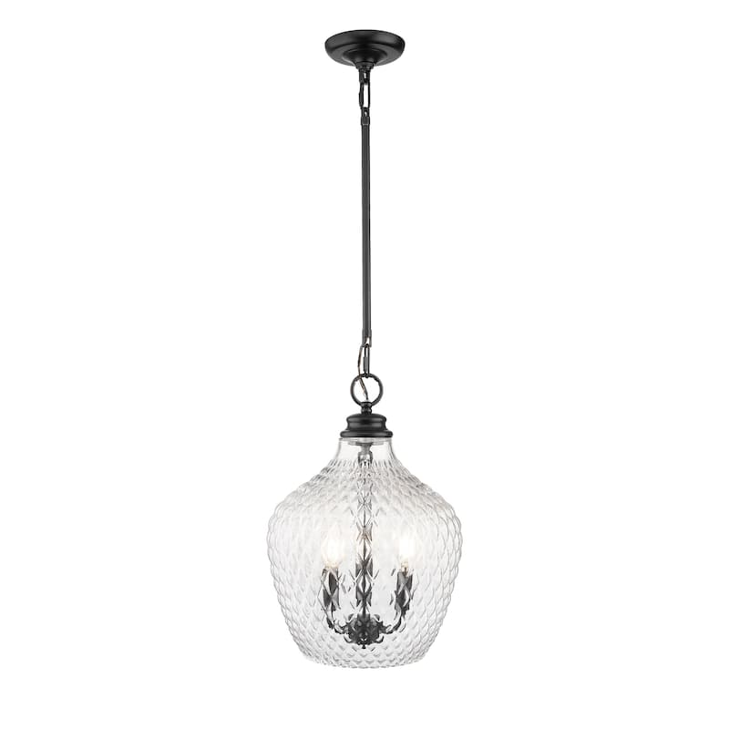 Golden Lighting Adeline 3-light Pendant in Matte Black - 3 Light Pendant