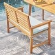 preview thumbnail 6 of 4, 2 Person Outdoor Wood Garden Bench with Cushion