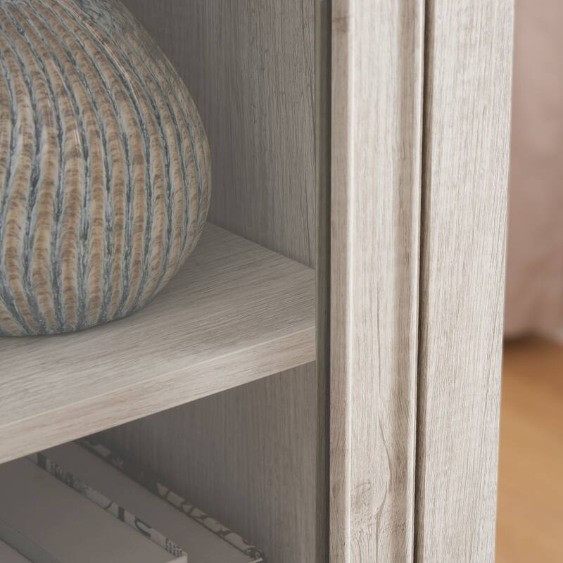 Rossetta Minimalist Style Freestanding Tall Sideboard Cabinet with Drawer and Shelves, Easy Assembly