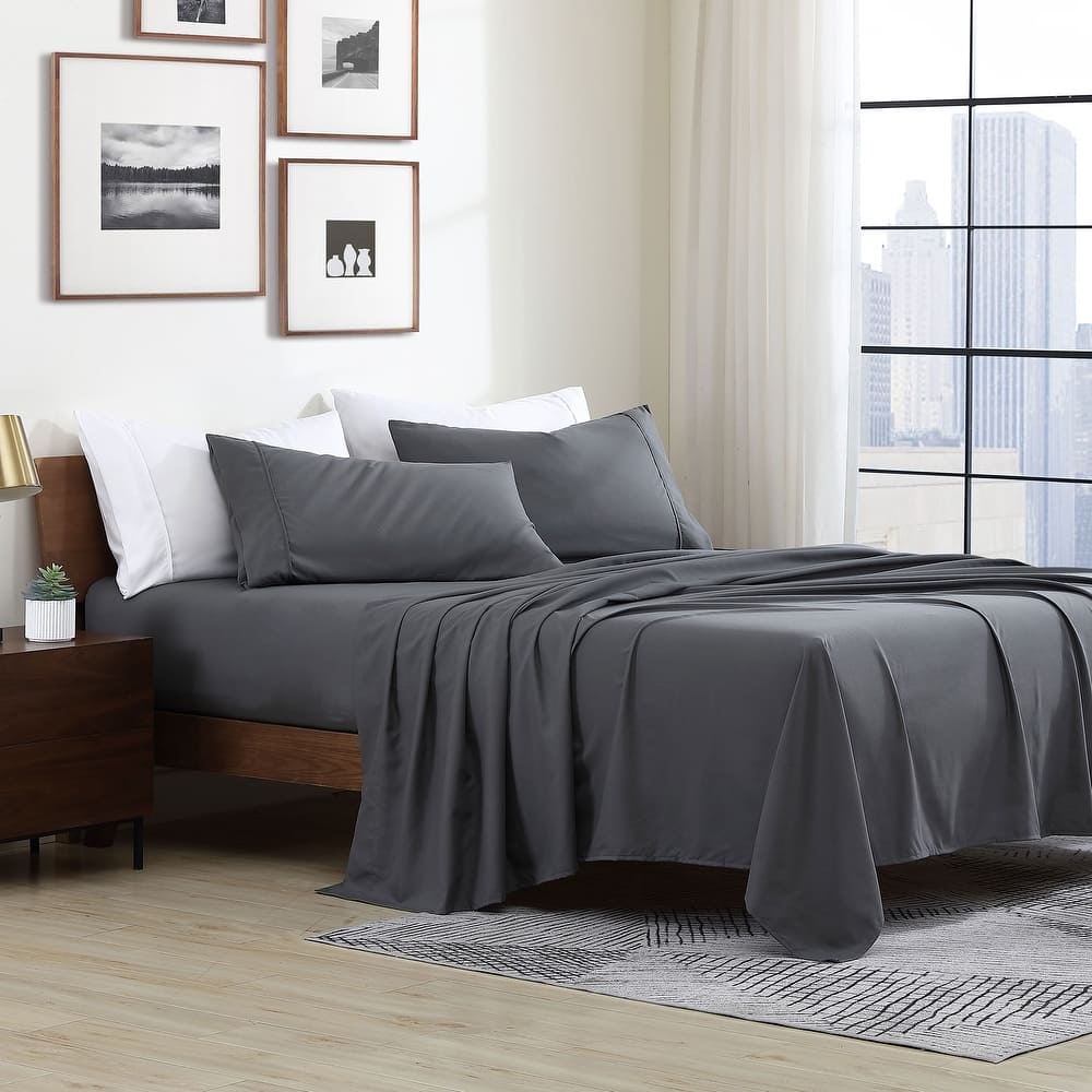 Swift Home Double Brushed Ultra Soft Microfiber Sheets 4-Piece Sheet Set Bedding Set - Assorted Colors