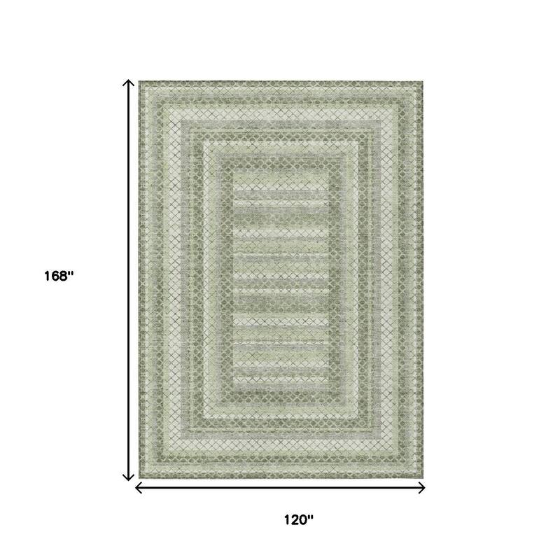 HomeRoots Geometric Transitional Rectangle Outdoor Rug
