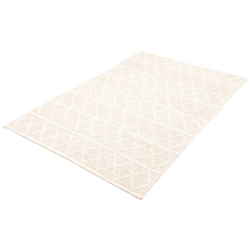 ECARPETGALLERY Braid weave Sienna Cream Wool Rug - 5'11 x 9'2