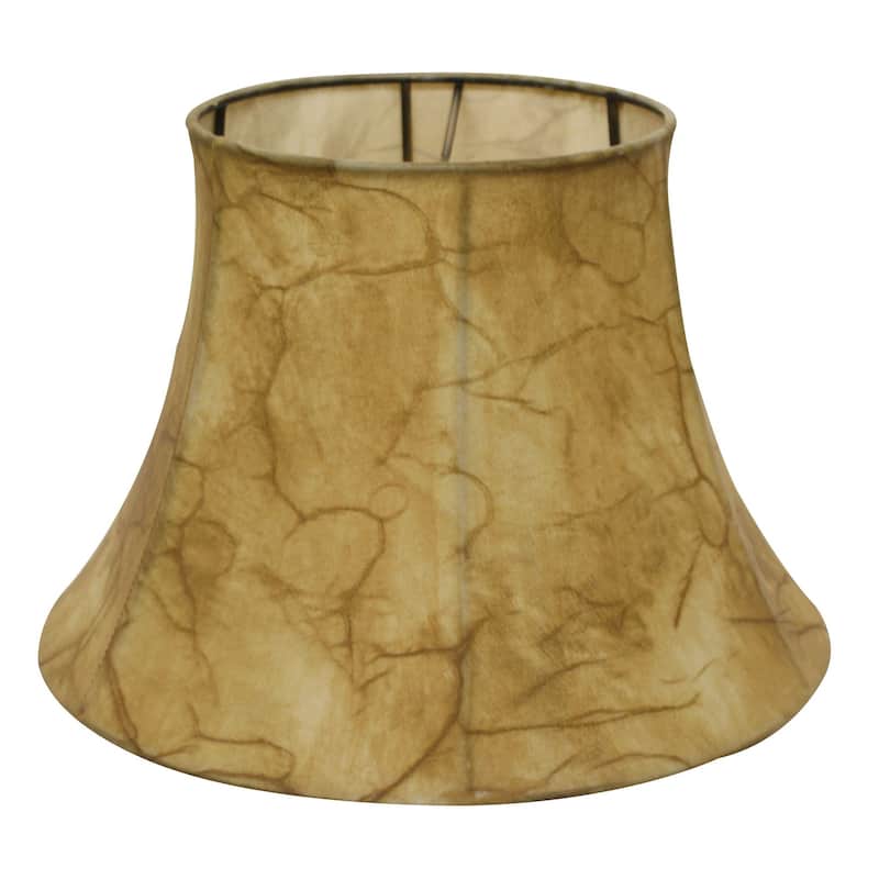 19" Antique Parchment Shallow Drum Parchment Lampshade - 19"x14"x11"