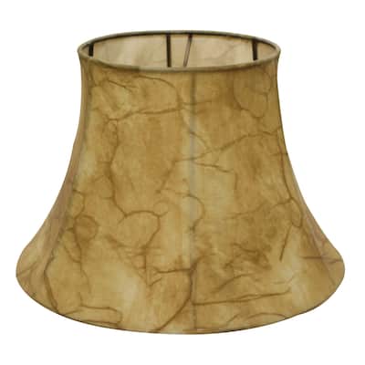 19" Antique Parchment Shallow Drum Parchment Lampshade - 19"x14"x11"