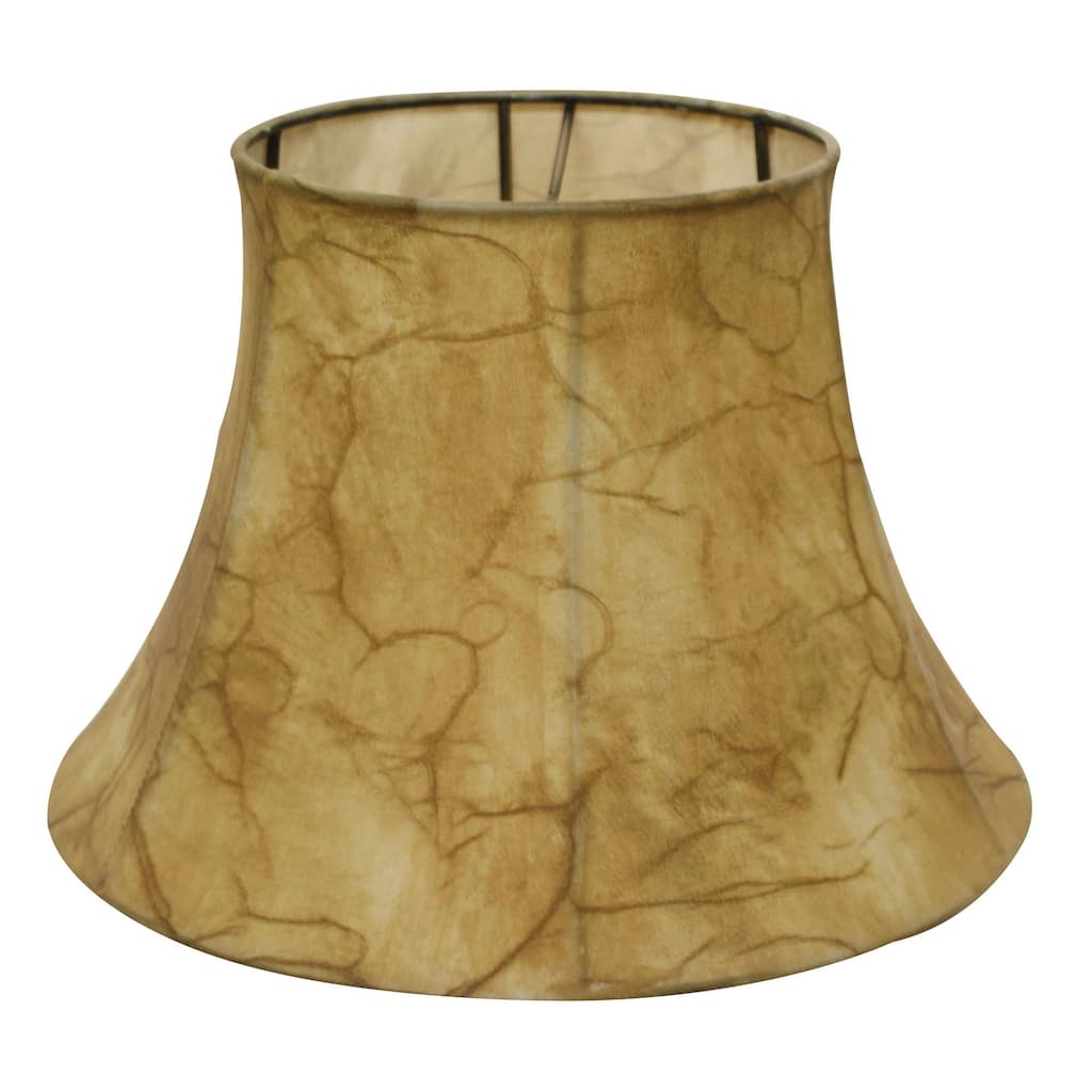 19" Antique Parchment Shallow Drum Parchment Lampshade - 19"x14"x11"