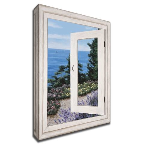 Bay Window Vista II by Diane Romanello With Hand Painted Brushstrokes, Print on Canvas