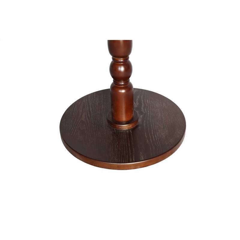 23"Accent Round Table, Round Side Table, Small Table for Small Spaces, Modern Accent Nightstand with Solid Wood Leg
