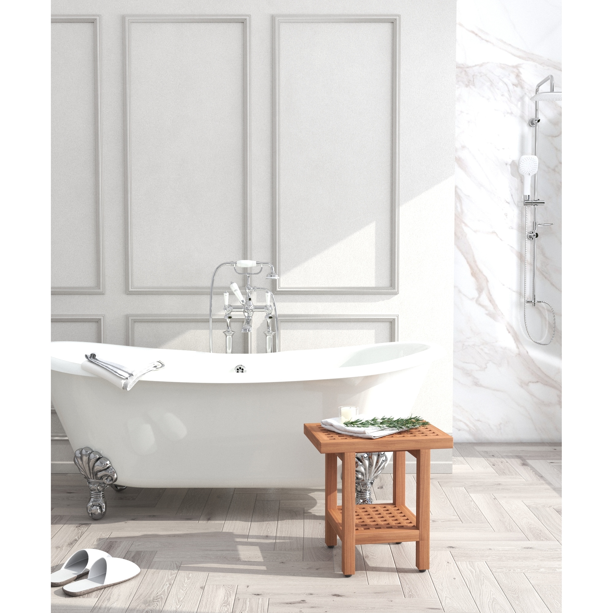 Bed bath beyond teak shower discount bench