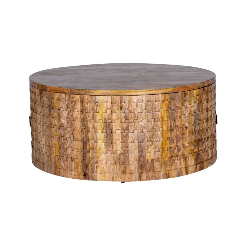 Maadze Lift 40 inch Round Coffee Table with Storage