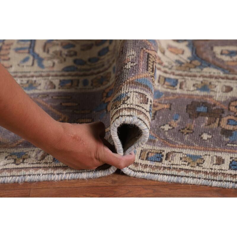 Traditional Tabriz Persian Vintage Rug Hand-Knotted Wool Carpet - 6'10"x 9'10"